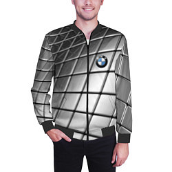 Бомбер мужской BMW pattern 2022, цвет: 3D-черный — фото 2