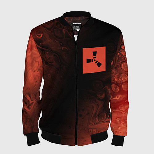 Мужской бомбер РАСТ Разводы / 3D-Черный – фото 1