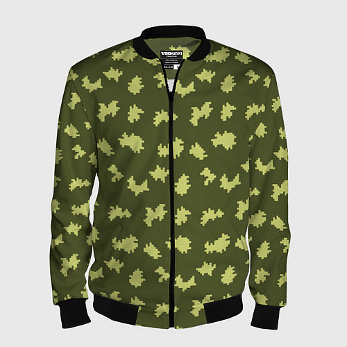 Мужской бомбер Пограничник камуфляж / 3D-Черный – фото 1