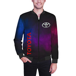 Бомбер мужской Toyota - неоновый дым, цвет: 3D-черный — фото 2