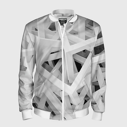 Мужской бомбер БЕЛЫЙ АРХИТЕКТОР / 3D-Белый – фото 1
