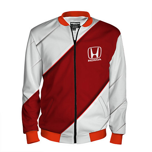 Мужской бомбер Honda - Red sport / 3D-Красный – фото 1