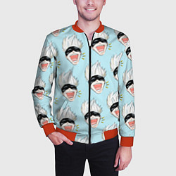 Бомбер мужской Узор с Сатору, цвет: 3D-красный — фото 2