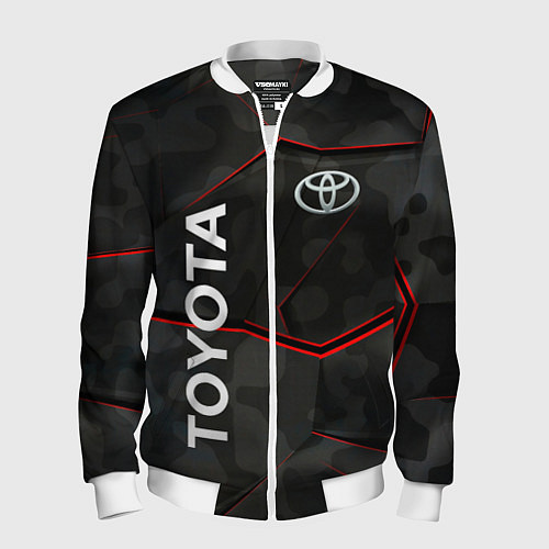 Мужской бомбер Toyota sport auto / 3D-Белый – фото 1