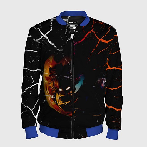 Мужской бомбер КЛИНОК РАССЕКАЮЩИЙ ДЕМОНОВ Зеницу Агацума / 3D-Синий – фото 1