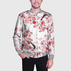 Бомбер мужской Ранняя сакура, цвет: 3D-меланж — фото 2