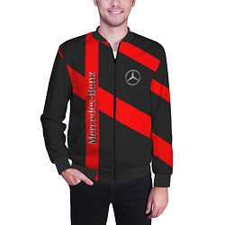 Бомбер мужской Mercedes мерседес amg, цвет: 3D-черный — фото 2