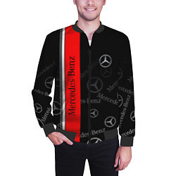Бомбер мужской Mercedes Паттерн, цвет: 3D-черный — фото 2