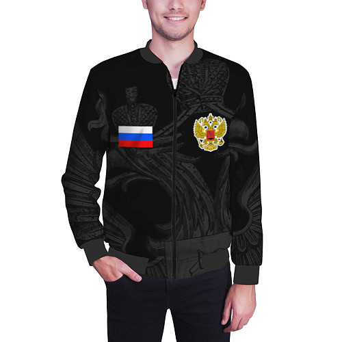 Мужской бомбер ФОРМА РОССИИ RUSSIA UNIFORM / 3D-Черный – фото 3