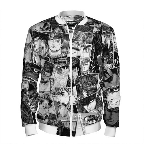 Мужской бомбер Berserk pattern / 3D-Белый – фото 1