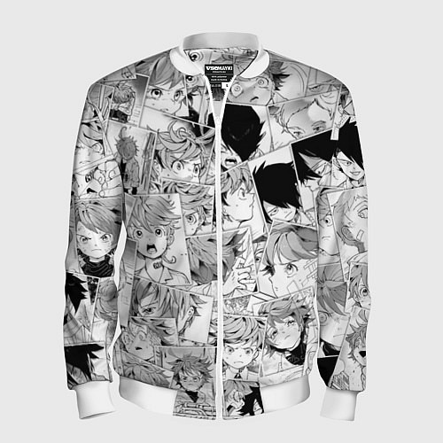 Мужской бомбер Обещанный Неверленд pattern / 3D-Белый – фото 1
