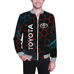 Бомбер мужской Toyota соты, цвет: 3D-меланж — фото 2
