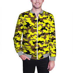 Бомбер мужской Камуфляж Жёлто-Коричневый, цвет: 3D-меланж — фото 2