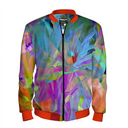 Бомбер мужской Abstract color pattern Summer 2022, цвет: 3D-красный