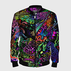 Мужской бомбер Абстрактный узор Vanguard Fashion Неон