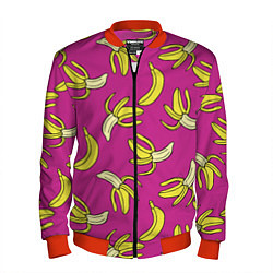 Бомбер мужской Banana pattern Summer Color, цвет: 3D-красный