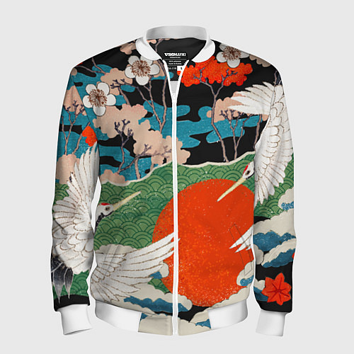 Мужской бомбер Воспоминания об Японии / 3D-Белый – фото 1