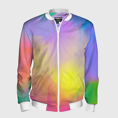 Мужской бомбер Красочный неон / 3D-Белый – фото 1