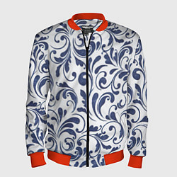 Мужской бомбер Гжелевый рисунок