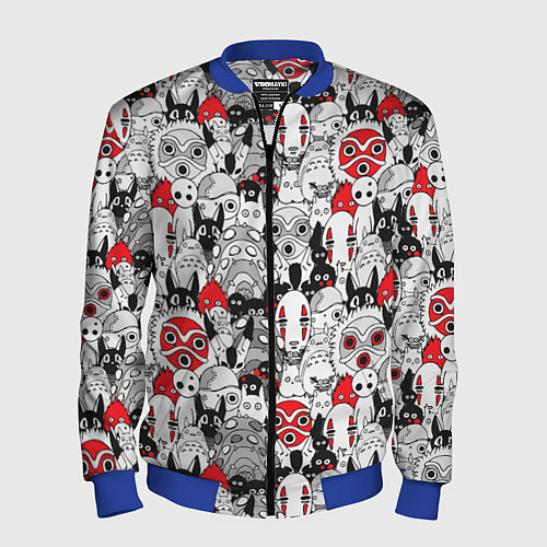 Мужской бомбер Studio Ghibli Stars / 3D-Синий – фото 1