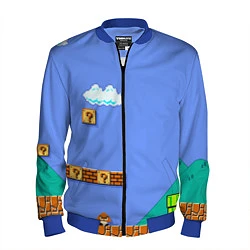 Бомбер мужской Марио дизайн, цвет: 3D-синий
