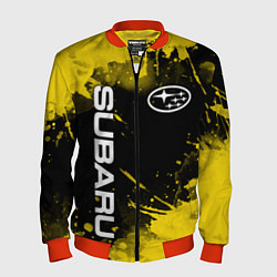 Мужской бомбер СУБАРУ - SUBARU Желтые пятна