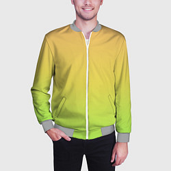 Бомбер мужской GRADIEND YELLOW-GREEN, цвет: 3D-меланж — фото 2