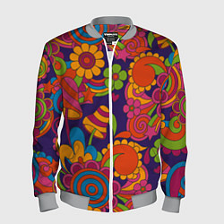 Бомбер мужской Психоделический сюжет, цвет: 3D-меланж