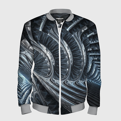 Мужской бомбер Фрактальный абстрактный паттерн Броня Fractal Abst / 3D-Меланж – фото 1