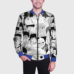 Бомбер мужской Моб психо 100 паттерн, цвет: 3D-синий — фото 2