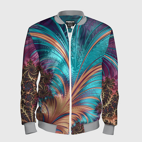 Мужской бомбер Floral composition Цветочная композиция / 3D-Меланж – фото 1
