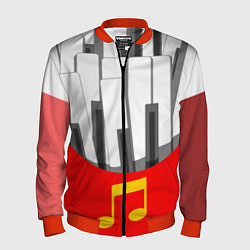 Мужской бомбер Клавиши фортепиано как картошка фри