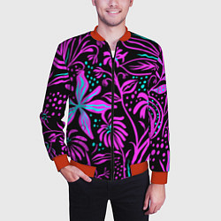 Бомбер мужской Цветочная композиция Fashion trend, цвет: 3D-красный — фото 2