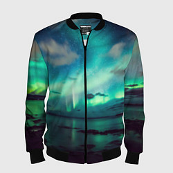 Бомбер мужской Aurora borealis, цвет: 3D-черный
