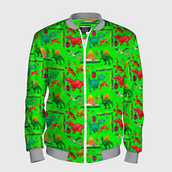 Мужской бомбер TEXTURE WITH DINOSAURS