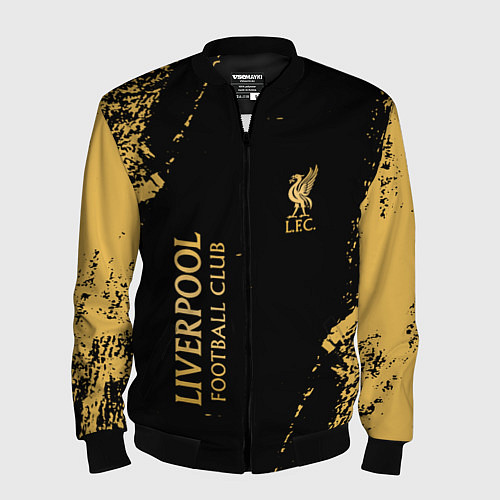 Мужской бомбер Liverpool гранж / 3D-Черный – фото 1