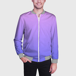 Бомбер мужской PINK-PURPLE GRADIENT ГРАДИЕНТ РОЗОВО-ФИОЛЕТОВЫЙ, цвет: 3D-меланж — фото 2
