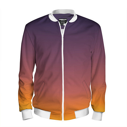 Мужской бомбер Sunset Gradient / 3D-Белый – фото 1