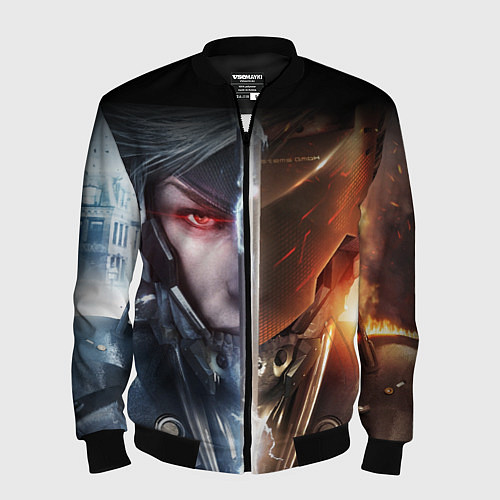 Мужской бомбер METAL GEAR RISING САМУРАЙ / 3D-Черный – фото 1