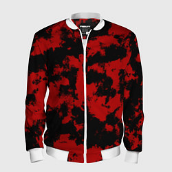 Бомбер мужской Черно-красная абстракция, цвет: 3D-белый
