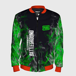 Мужской бомбер Pubg - зелёное пламя