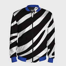 Мужской бомбер Анималистичный рисунок зебра