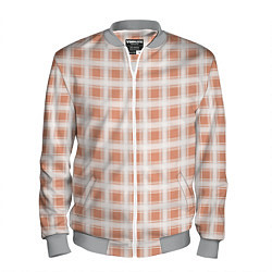 Мужской бомбер Light beige plaid fashionable checkered pattern