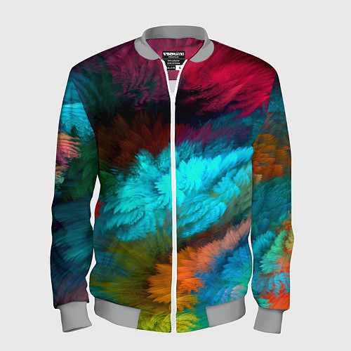 Мужской бомбер Colorful Explosion / 3D-Меланж – фото 1