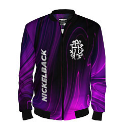 Бомбер мужской Nickelback violet plasma, цвет: 3D-черный