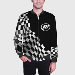 Бомбер мужской Lifan racing flag, цвет: 3D-черный — фото 2