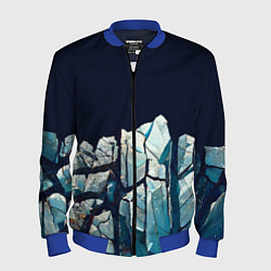 Бомбер мужской Cracked ice, цвет: 3D-синий