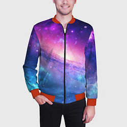 Бомбер мужской Космическая воронка, цвет: 3D-красный — фото 2