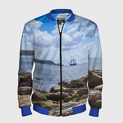 Мужской бомбер Парусник на горизонте океана