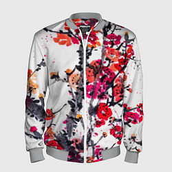 Мужской бомбер Живописная ветка сакуры